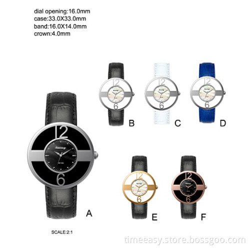 2014 Fashion Leather Strap Watch, Quality Alloy Watch Case Watch, Quartz Watch. Watch Factory in Shenzhen